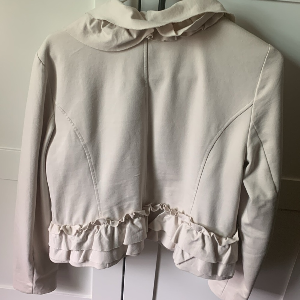 Light Tan Ruffled Jacket - Picture 3 of 4